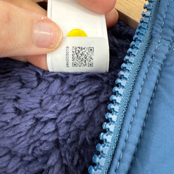 North Face Coat sz 3-6 Months infant Reversible Fleece Blue mt chimbo winter - Picture 12 of 12